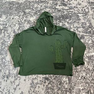 Green Cactus Crop Top